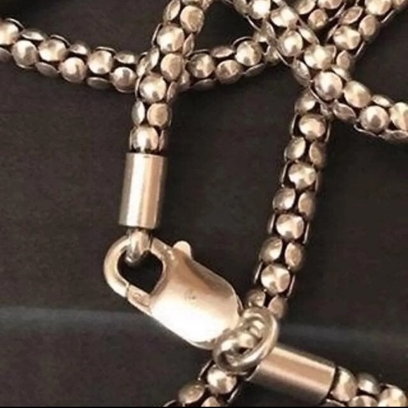 Silpada 30” Oxidized Sterling Silver Popcorn Necklace N1486 - Picture 5 of 10